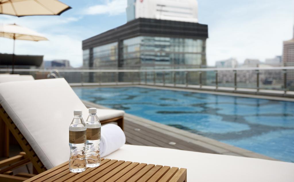 מלון Humble House Taipei, Curio Collection By Hilton מראה חיצוני תמונה The swimming pool at the hotel
